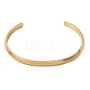 304 Stainless Steel Textured Open Cuff Bangles for Women SA-CBAC920-11G-4
