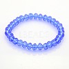 Glass Rondelle Beads Stretch Bracelets BJEW-F069-04-1