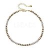Bohemian Style Natural Howlite & Brass Rondelle Disc Heishi Beaded Anklets FS-WG8FF45-02-1