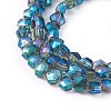 Electroplate Glass Beads Strands EGLA-F143-FR01-3