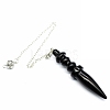 Natural Obsidian Dowsing Pendulum Big Pendants PW-WG71136-02-1