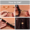Plastic Dreadlocks Braiding Beads & Aluminum Hair Braid Dreadlock Beads OHAR-NB0001-15-5