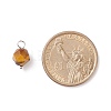 Faceted Natural Tiger Eye Pendants PALLOY-JF01694-01-2