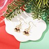 Christmas Theme Alloy Rhinestone Dangle Earrings EJEW-JE06627-03-1