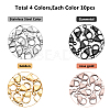 PVD Vacuum Plating 304 Stainless Steel Lobster Claw Clasps STAS-UN0007-64-5