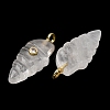 Natural Quartz Crystal Carved Pendants G-H357-04G-10-3