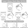 DIY Flat Round Cuff Ring Making Kit DIY-UN0003-46-2