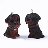 Resin Puppy Pendants X-RESI-T028-02-2