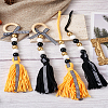 Crafans 4Pcs 2 Style Senior Year Theme Woolen Yarn Tassels Pendant Decorations HJEW-CF0001-18-15