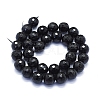 Natural Black Tourmaline Beads Strands G-E561-09-12mm-2