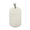 304 Stainless Steel Quote Pendants STAS-H421-11P-2
