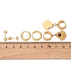 304 Stainless Steel Fan Stud & Hoop Earrring Set for Women EJEW-U063-04G-2