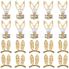 60Pcs 2 Styles Rabbit Alloy Rhinestone Cabochons MRMJ-SC0001-16-1