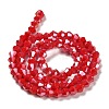 Opaque Solid Color Electroplate Glass Beads Strands EGLA-A039-P4mm-B02-2