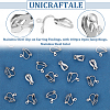 Unicraftale 60Pcs 304 Stainless Steel Clip-on Earring Findings STAS-UN0051-67-5