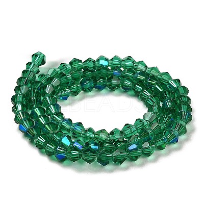 Transparent Electroplate Glass Beads Strands GLAA-F029-4mm-D10-1