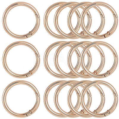 10Pcs Alloy Spring Gate Rings FIND-SP0001-38G-1