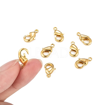 Brass Lobster Claw Clasps KK-902-G-1