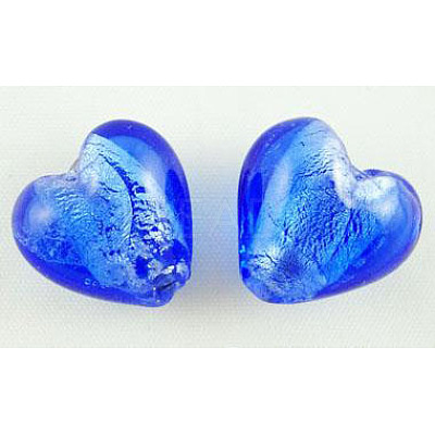 Handmade Silver Foil Glass Beads X-SLH12MM10Y-1