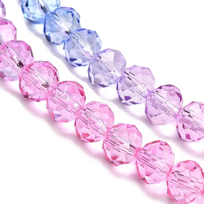 Transparent Painted Glass Beads Strands DGLA-A034-T8mm-A08-1