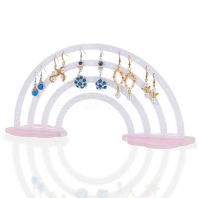 Acrylic Jewelry Earring Display Stands EDIS-WH0022-10-1
