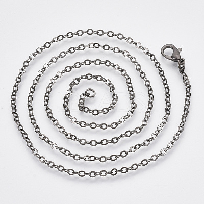 Brass Cable Chains Necklace Making MAK-N029-01B-1