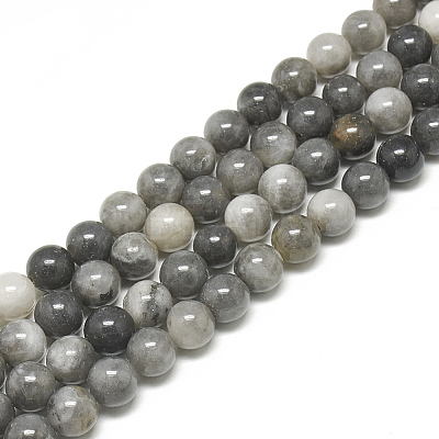 Natural Hawk's Eye Beads Strands X-G-S300-110-10mm-1