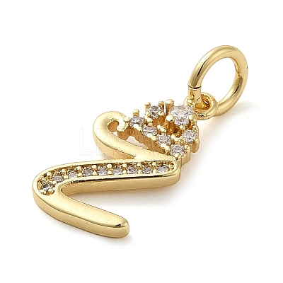 Brass Micro Pave Cubic Zirconia Pendants KK-M273-01G-Z-1