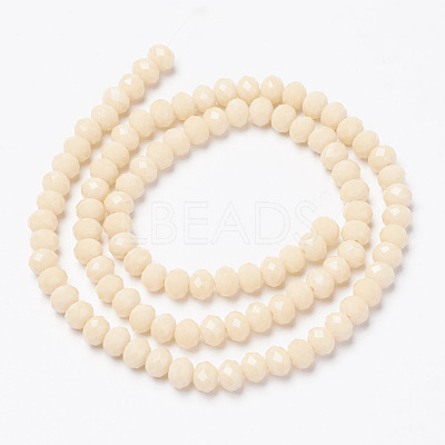 Opaque Solid Color Glass Beads Strands EGLA-A034-P4mm-D05-1