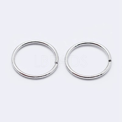 Anti-Tarnish Rhodium Plated 925 Sterling Silver Open Jump Rings STER-F036-02P-0.3x4mm-1