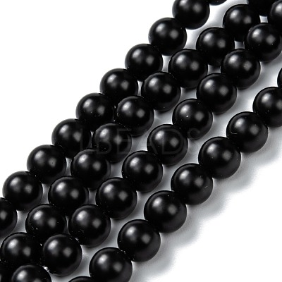 Natural Black Onyx Beads Strands X-G-Z024-01B-1