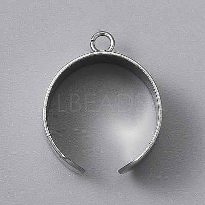 304 Stainless Steel Open Cuff Finger Ring Components X-STAS-WH0029-40B-P-1