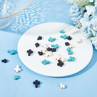 210Pcs 6 Styles Synthetic Turquoise Beads G-HY0001-52-1
