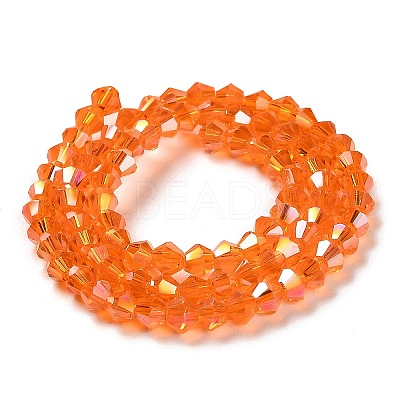 Transparent Electroplate Glass Beads Strands EGLA-A039-T2mm-B11-1
