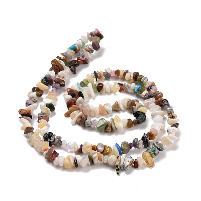 Natural & Synthetic Gemstone Chips Beads Strands G-L154-21-1