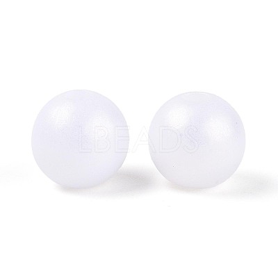 Rubberized Style Rainbow Opaque Acrylic Beads MACR-T010-12mm-08-01-1