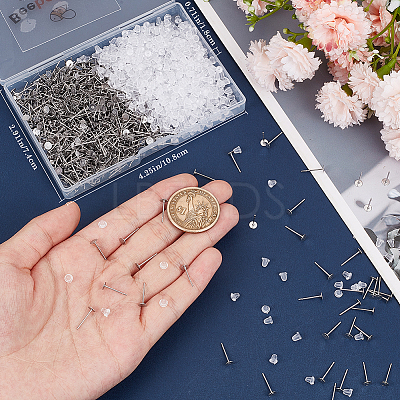 1600Pcs 2 Styles 304 Stainless Steel Flat Round Blank Peg Stud Earring Findings FIND-BBC0003-53B-1