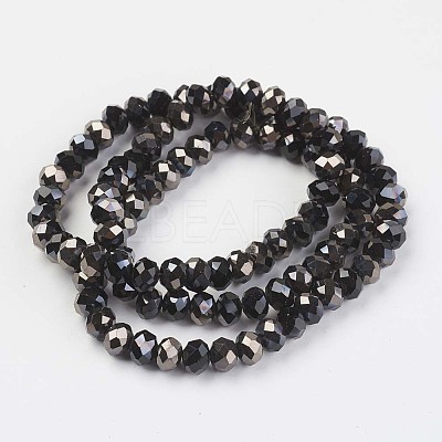 Electroplate Opaque Glass Beads Strands LS-EGLA-A034-P6mm-P01-1