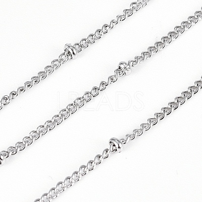Tarnish Resistant 304 Stainless Steel Curb Chains CHS-G011-03P-01-1