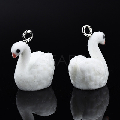 Flocky Resin Pendants RESI-N032-13-1