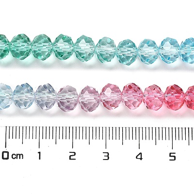 Transparent Painted Glass Beads Strands X1-DGLA-A034-T6mm-A11-1