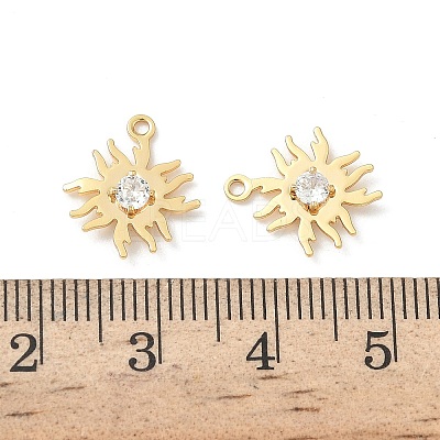 Brass Micro Pave Cubic Zirconia Pendants KK-Z136-43A-G-1