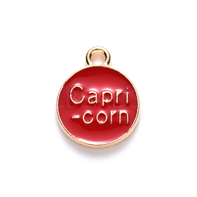 Alloy Enamel Pendants X-ENAM-S124-01B-07E-1