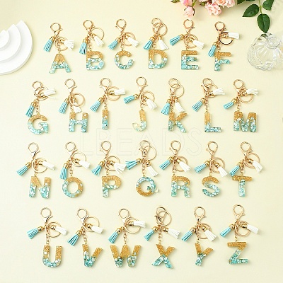 Transparent Epoxy Resin Pendant Keychains KEYC-FS00022-13-1