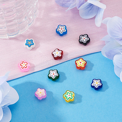 10Pcs 10 Colors Handmade Glass Enamel Beads GLAA-TA0003-96-1