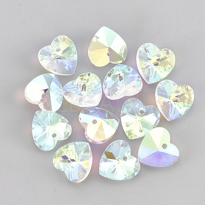 Glass Rhinestone Charms RGLA-T148-14A-1