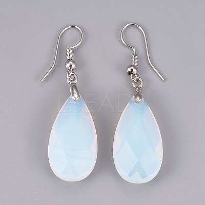 Opalite Dangle Earrings EJEW-P150-A02-1
