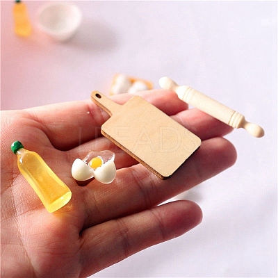 Dollhouse Miniature Kitchen Play Rolling Pin Egg Bowl Olive Oil Tool Model PW-WG68321-01-1