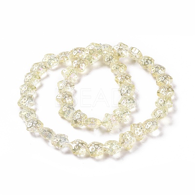 Transparent Electroplate Glass Beads Strands LS-GLAA-C025-01H-1