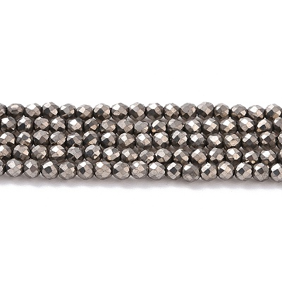 Electroplate Glass Beads Strands X-GLAA-H021-01A-FP12-1